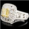 Image 2 : 18K Gold 2.99ctw Fancy Color Diamond Ring