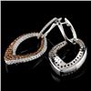 Image 2 : 14K White Gold 1.74ctw Fancy Color Diamond Earring