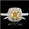 Image 1 : 18K Gold 0.95ctw Fancy Diamond Ring