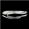 Image 1 : 14K Gold 0.88ctw Diamond Bangle