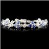 14K Gold 6.70ct Sapphire & 1.65ctw Diamond Bracele