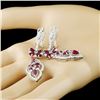 Image 2 : 18K Gold 4.15ct Ruby & 1.27ctw Diamond Earrings