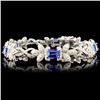 14K Gold 6.28ct Tanzanite & 3.69ctw Diamond Bracel