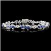 14K Gold 6.37ctw Sapphire & 1.21ctw Diamond Bracel