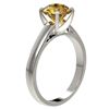 Image 3 : 2 ctw Certified Intense Yellow Diamond Engagment Ring 10k White Gold - REF-454H3R
