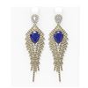 Image 1 : 11.22 ctw Sapphire & Diamond Earrings 18K Yellow Gold - REF-527K3Y