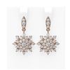Image 1 : 4.01 ctw Diamond Earrings 18K Rose Gold - REF-264A4N
