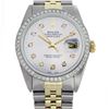 Image 1 : Rolex Men's Two Tone 14K Gold/SS, QuickSet, Diamond Dial & Diamond Bezel - REF-557N3A