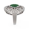 Image 2 : 6.41 ctw Emerald & Diamond Ring 18K White Gold - REF-323H6R