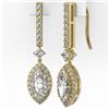 Image 3 : 2.4 ctw Marquise Cut Diamond Designer Earrings 18K Yellow Gold - REF-285M8G