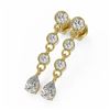 Image 1 : 2 ctw Pear Cut Diamond Designer Earrings 18K Yellow Gold - REF-239R9K