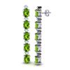 Image 2 : 15.47 ctw Peridot & VS/SI Certified Diamond Earrings 10k White Gold - REF-107X5A