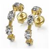 3.5 Ctw Marquise Cut Diamond Designer Earrings 18K Yellow Gold - REF-429F8M