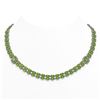 Image 1 : 37.08 ctw Peridot & Diamond Necklace 14K White Gold - REF-527X3A