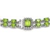 Image 3 : 37.08 ctw Peridot & Diamond Necklace 14K White Gold - REF-527X3A