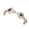 Image 2 : 22.03 ctw Emerald & Diamond Bracelet 18K Rose Gold - REF-818H2R