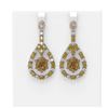 Image 1 : 21.06 ctw Canary Citrine & Diamond Earrings 18K Rose Gold - REF-444G4W