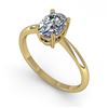 Image 2 : 1.01 ctw Oval Cut VS/SI Diamond Engagment Designer Ring 14k Yellow Gold - REF-225H2R