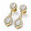 Image 3 : 2.34 ctw Pear Diamond Earrings 18K Yellow Gold - REF-342H5R