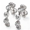 Image 1 : 4 ctw Diamond Designer Earrings 18K White Gold - REF-425H3R