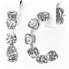 Image 3 : 4 ctw Diamond Designer Earrings 18K White Gold - REF-425H3R