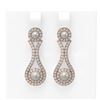 Image 1 : 2.03 ctw Diamond & Pearl Earrings 18K Rose Gold - REF-176Y9X