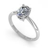 Image 2 : 1 ctw Oval Cut VS/SI Diamond Engagment Designer Ring 14k White Gold - REF-236N3F