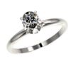 Image 2 : 1 ctw Certified VS/SI Quality Oval Diamond Solitaire Ring 10k White Gold - REF-243R2K