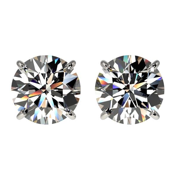 1.94 ctw Certified Quality Diamond Stud Earrings 10k White Gold - REF-256N3F