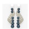 Image 1 : 1.55 ctw Diamond & Pearl Earrings 18K Yellow Gold - REF-217A8N
