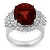 Image 1 : 9.18 ctw Pink Tourmaline & Diamond Ring 18k White Gold - REF-263H6R