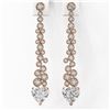 Image 2 : 2.5 ctw Heart Diamond Designer Earrings 18K Rose Gold - REF-471R2K