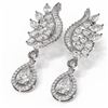 Image 3 : 5.8 ctw Diamond Earrings 18K White Gold - REF-653H3R
