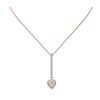 Image 2 : 1.3 ctw Heart Diamond Designer Necklace 18K Rose Gold - REF-208M6G