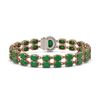 Image 3 : 30.12 ctw Emerald & Diamond Bracelet 14K Rose Gold - REF-336H4R