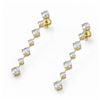 Image 1 : 2.88 ctw Diamond Designer Earrings 18K Yellow Gold - REF-354F5M