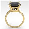 Image 3 : 9.0 ctw Oval Black Diamond Engagment Designer Ring 18k Yellow Gold - REF-247A5N