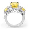 Image 2 : 8.50 ctw Citrine & Diamond Ring 10k White Gold - REF-118W2H