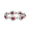 Image 3 : 32.24 ctw Ruby & Diamond Bracelet 18K White Gold - REF-890R9K