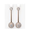 Image 1 : 3.67 ctw Diamond Earrings 18K Rose Gold - REF-415N8F