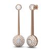 Image 2 : 3.67 ctw Diamond Earrings 18K Rose Gold - REF-415N8F