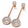 Image 3 : 3.67 ctw Diamond Earrings 18K Rose Gold - REF-415N8F