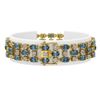 Image 2 : 16.06 ctw London Topaz & Diamond Row Bracelet 10K Yellow Gold - REF-209F3M
