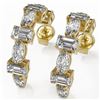 Image 1 : 4.16 ctw Emerald Cut Diamond Designer Earrings 18K Yellow Gold - REF-550M4G