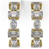Image 2 : 4.16 ctw Emerald Cut Diamond Designer Earrings 18K Yellow Gold - REF-550M4G
