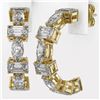 Image 3 : 4.16 ctw Emerald Cut Diamond Designer Earrings 18K Yellow Gold - REF-550M4G