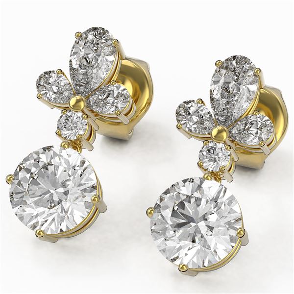 2.75 ctw Diamond Designer Earrings 18K Yellow Gold - REF-340F3M