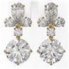 Image 2 : 2.75 ctw Diamond Designer Earrings 18K Yellow Gold - REF-340F3M
