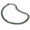 26 ctw Emerald & Diamond Necklace 18k White Gold - REF-857M8G