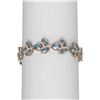 27.72 ctw Blue Topaz & Diamond Bracelet 18K Rose Gold - REF-345G5W